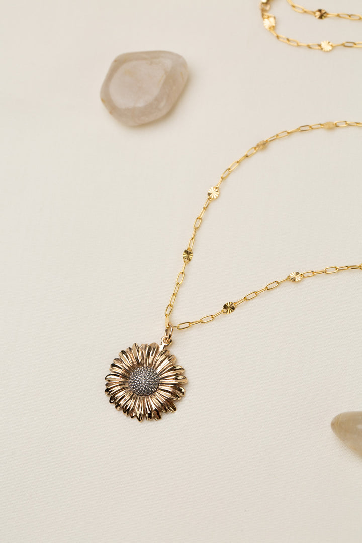 Alchemy 15.5-17.5" Sunflower Simple Necklace