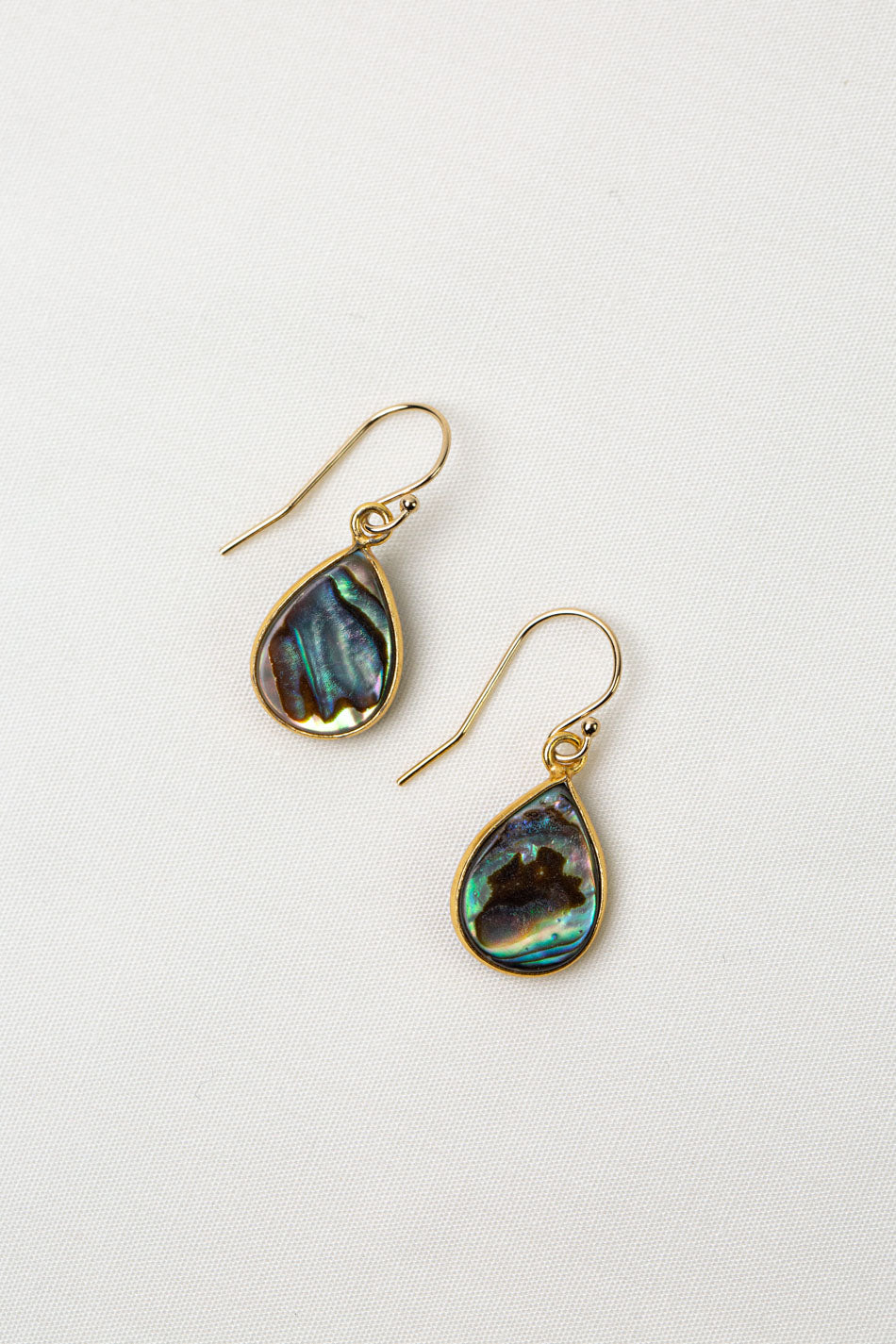 Alchemy Abalone Teardrop Bezel Simple Earrings