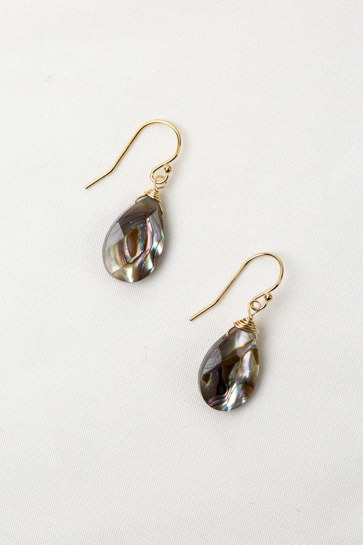 Alchemy Abalone Teardrop Simple Earrings