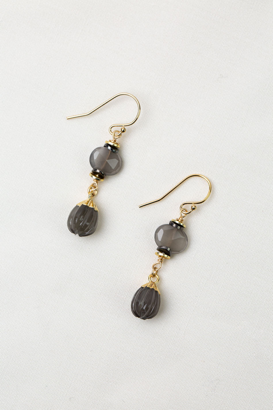 Alchemy Grey Moonstone Dangle Earrings