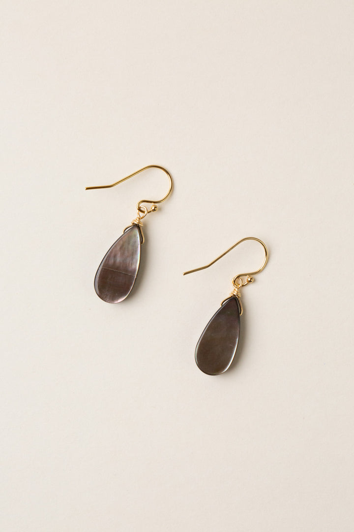 Alchemy Black Lip Shell Simple Earrings