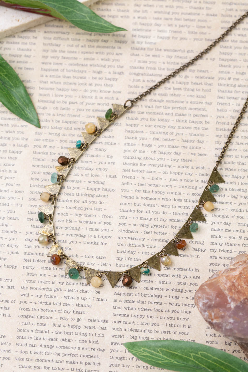 Atlas 16-18" Czech Glass, Roman Glass Simple Necklace
