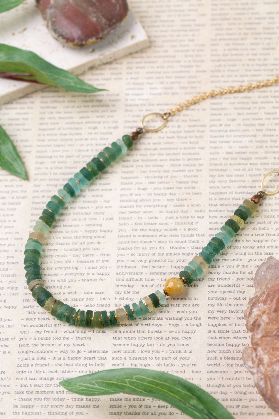 Atlas 19-21" Roman Glass, Czech Glass, Labradorite Simple Necklace