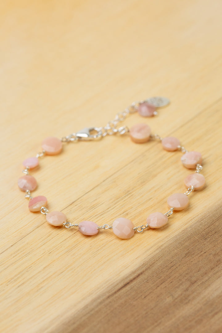 Embrace 7-8 Pink Opal Simple Bracelet