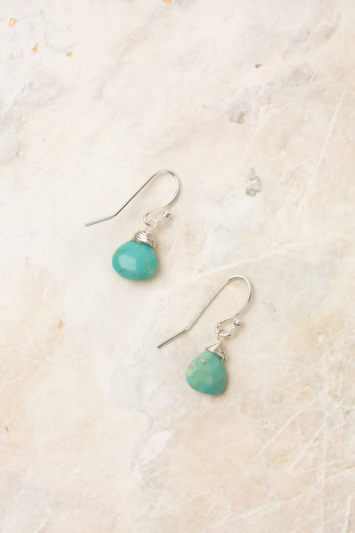 Birth Flower December Turquoise Earrings