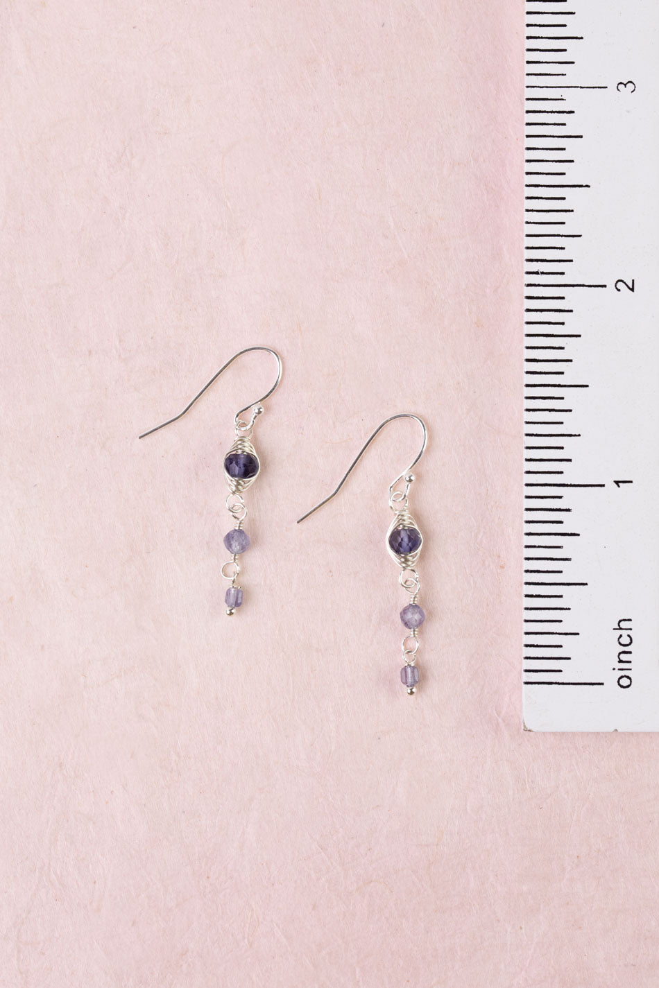 Celestial Gemstone Herringbone Earrings