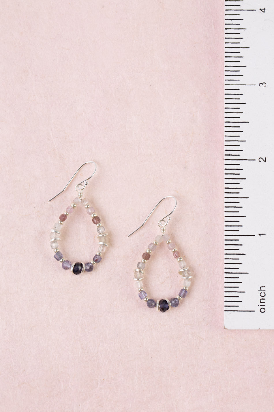Celestial Labradorite, Spinel Simple Earrings