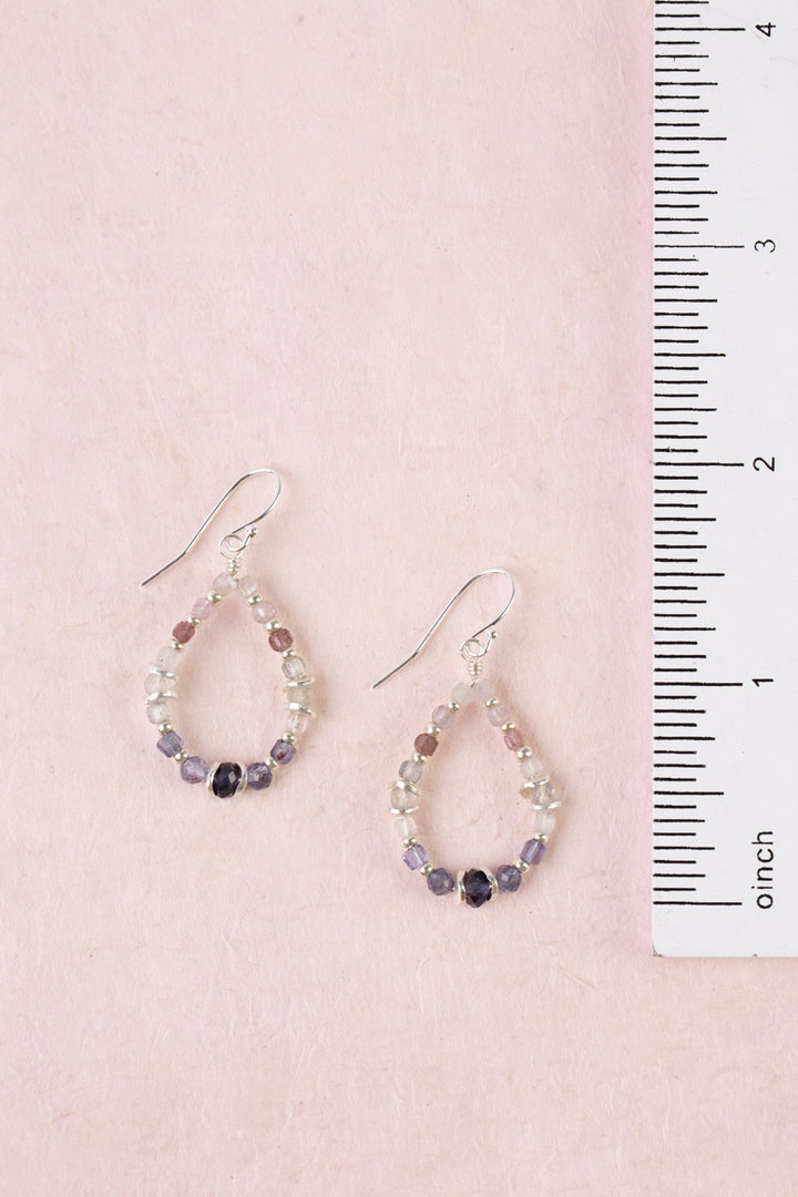 Celestial Labradorite, Spinel Simple Earrings