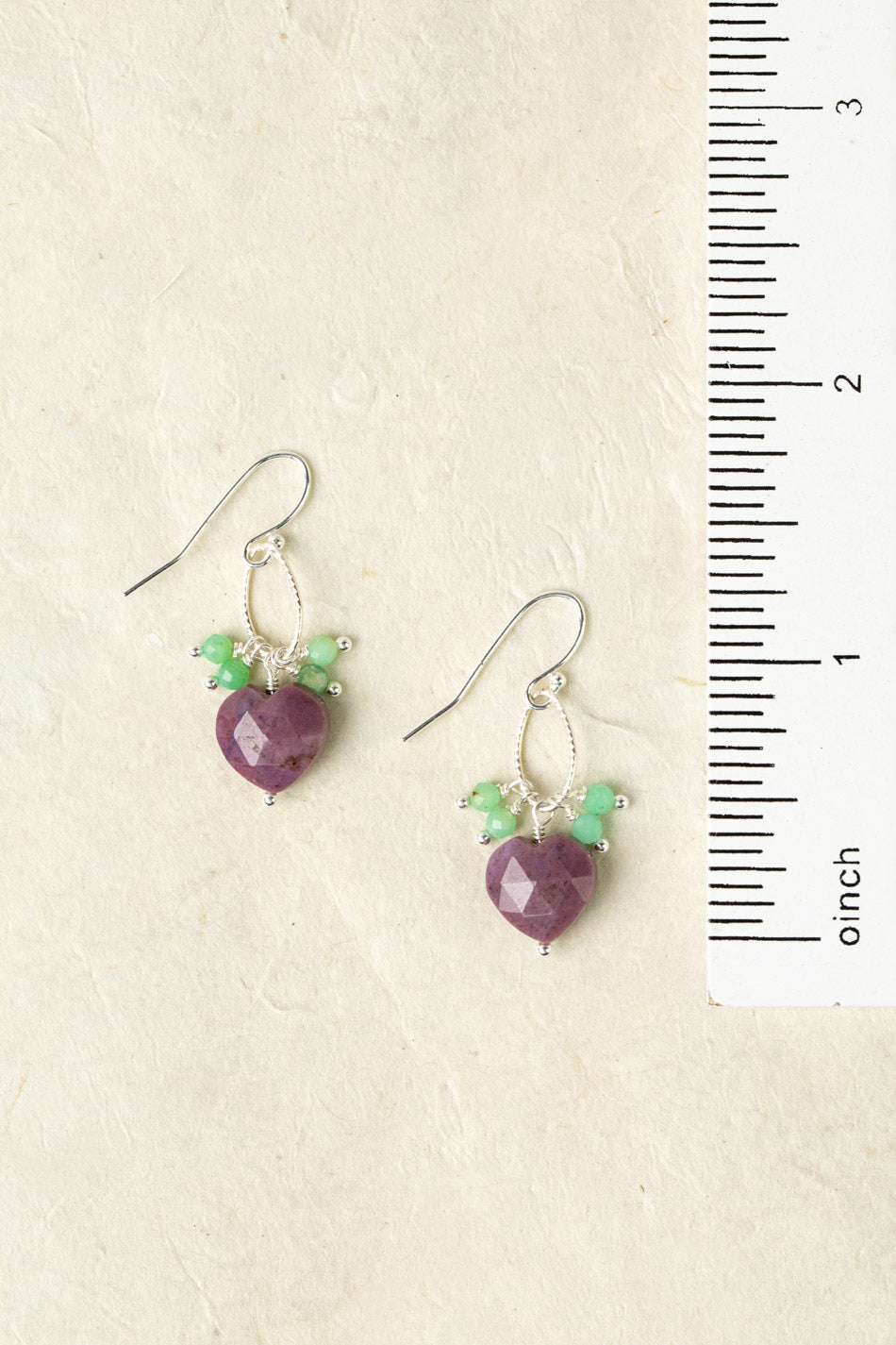 Cave Spring Chrysoprase, Blue Lace Chalcedony With Phosphosiderite Cluster Earrings