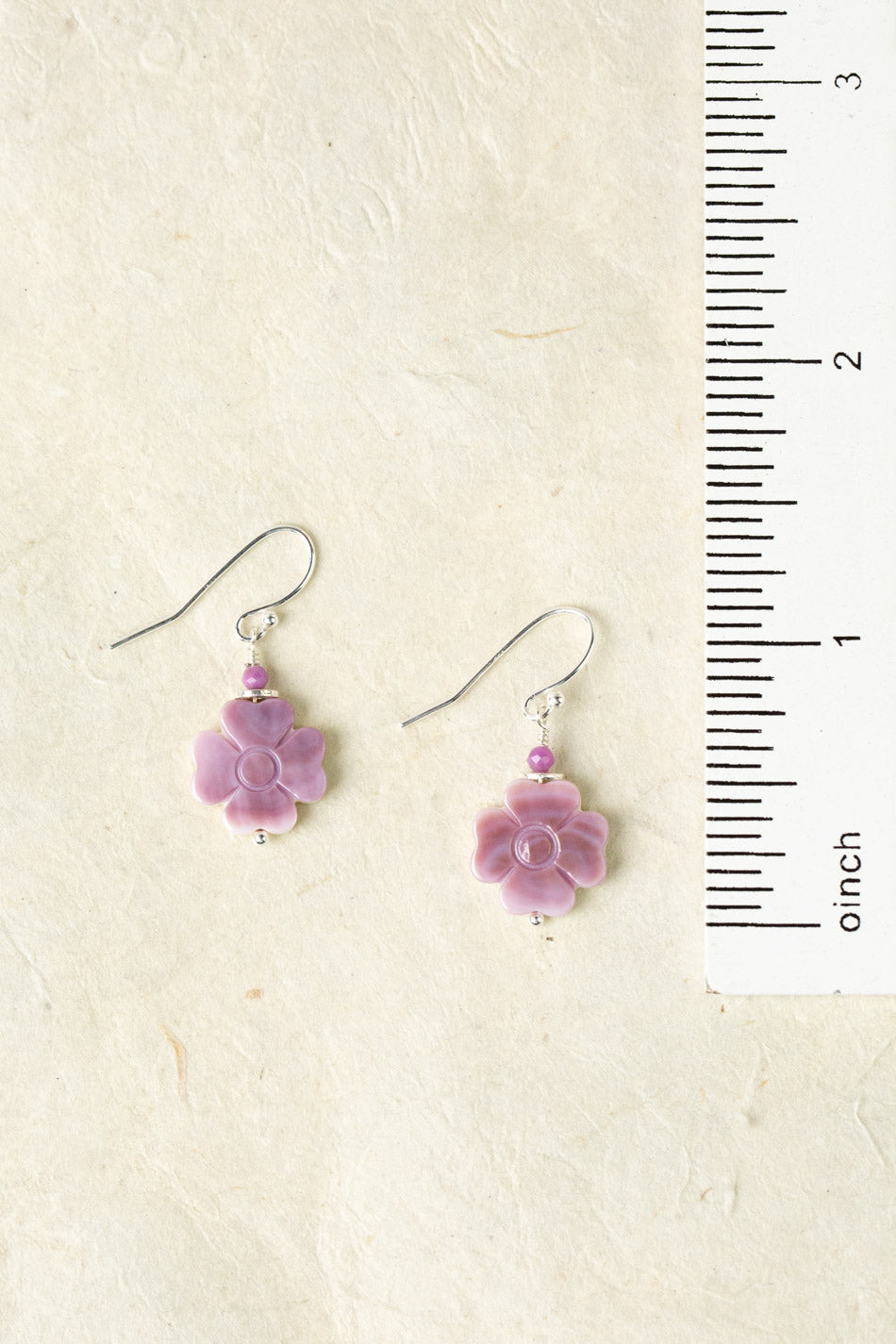 Cave Spring Wampum Cluster Earrings