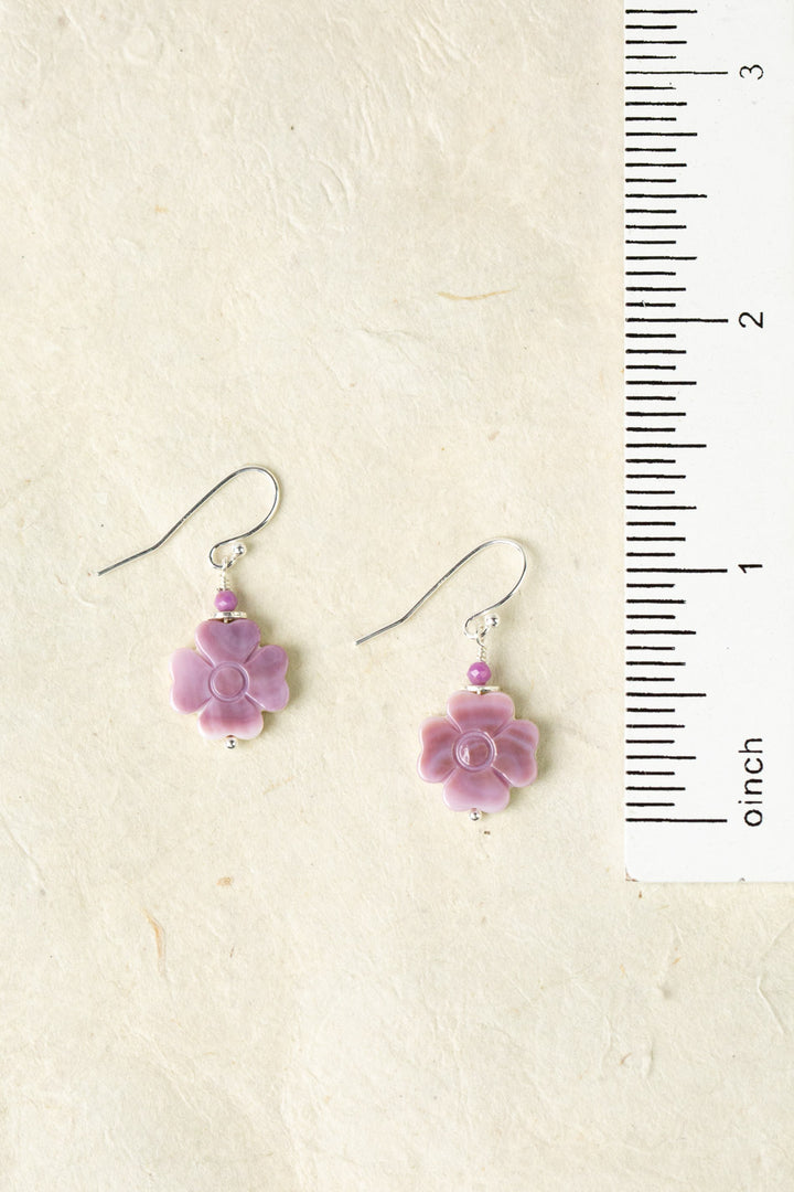 Cave Spring Wampum Cluster Earrings