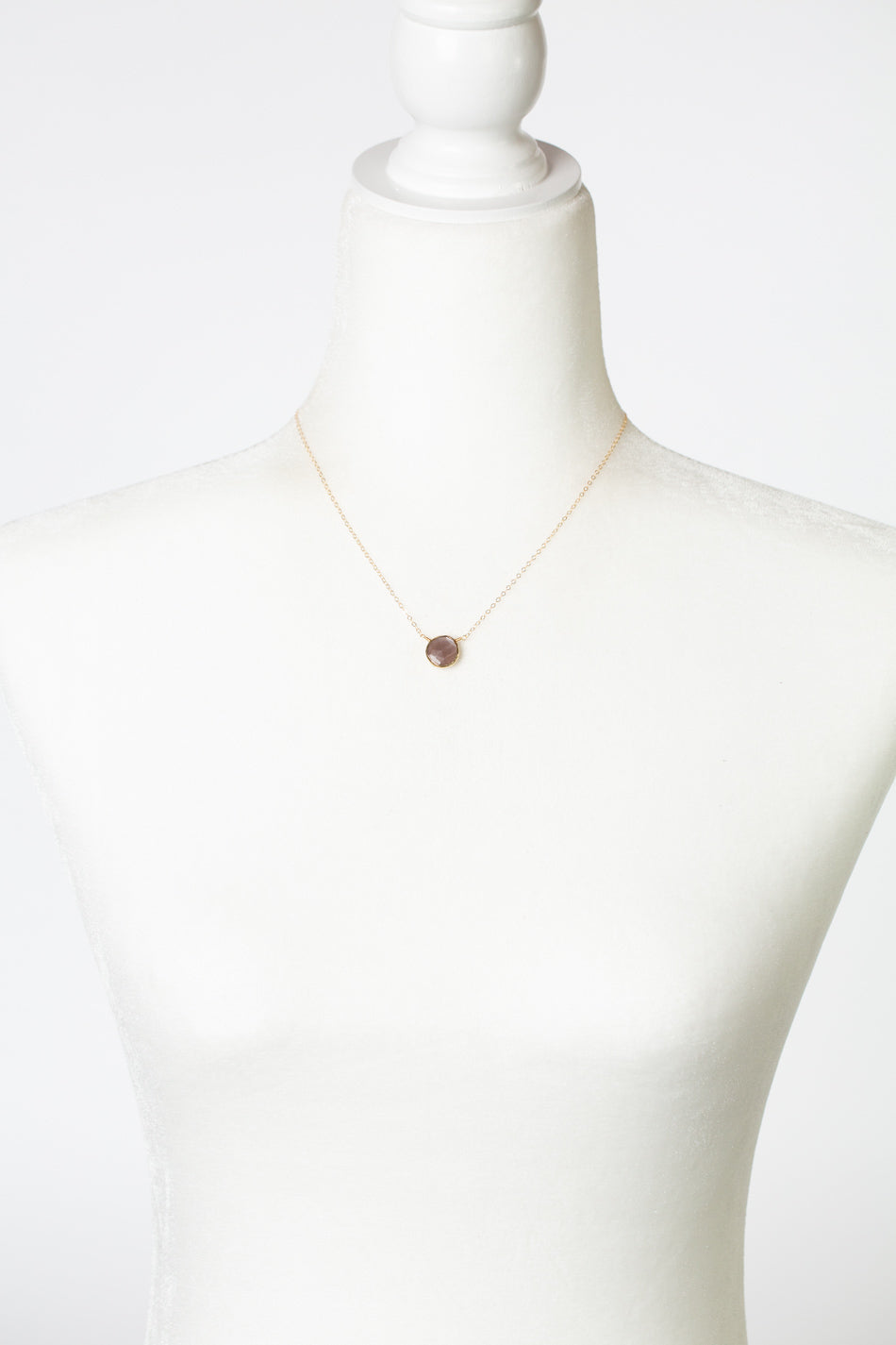 Decadence 16-18" Chocolate Moonstone Pendant Simple Necklace