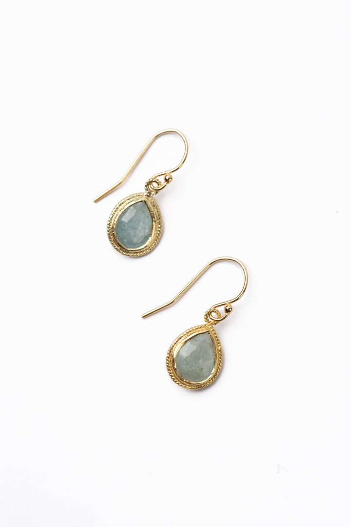 Favorites Aquamarine Simple Earrings