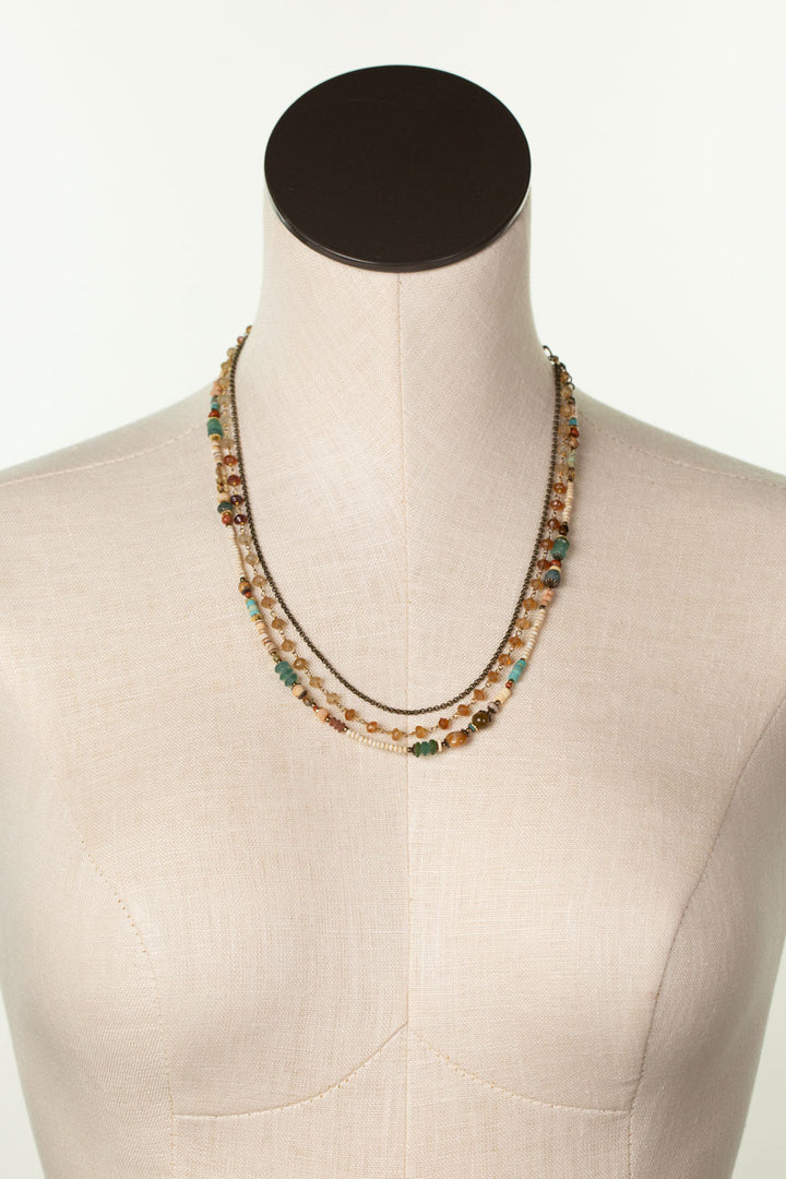 Enlighten 19.25-21.25" Hessonite Garnet Multistrand Necklace