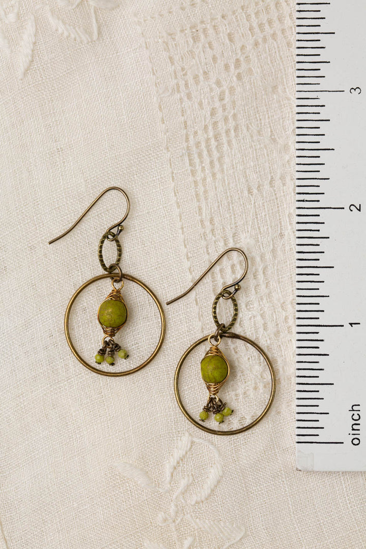 Guidance Czech Glass Herringbone Earrings