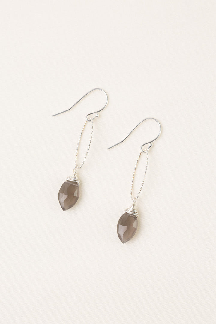 Gentle Breeze Moonstone Briolette Dangle Earrings