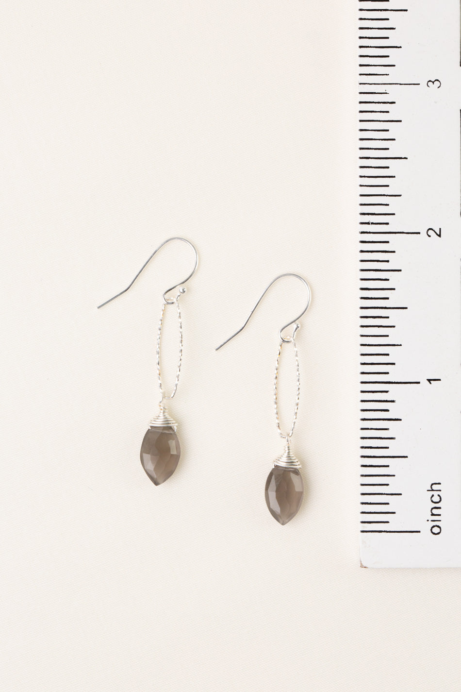 Gentle Breeze Moonstone Briolette Dangle Earrings