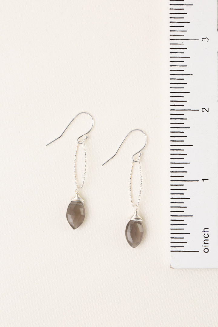 Gentle Breeze Moonstone Briolette Dangle Earrings