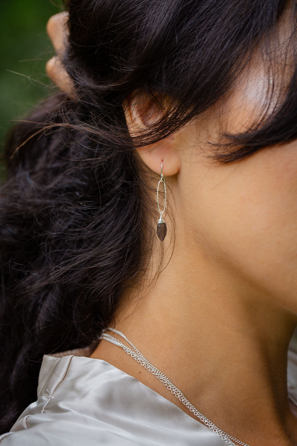 Gentle Breeze Moonstone Briolette Dangle Earrings