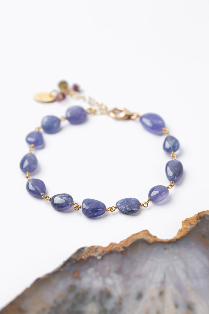 Hydrangea 7.25-8.25" Tanzanite Simple Bracelet