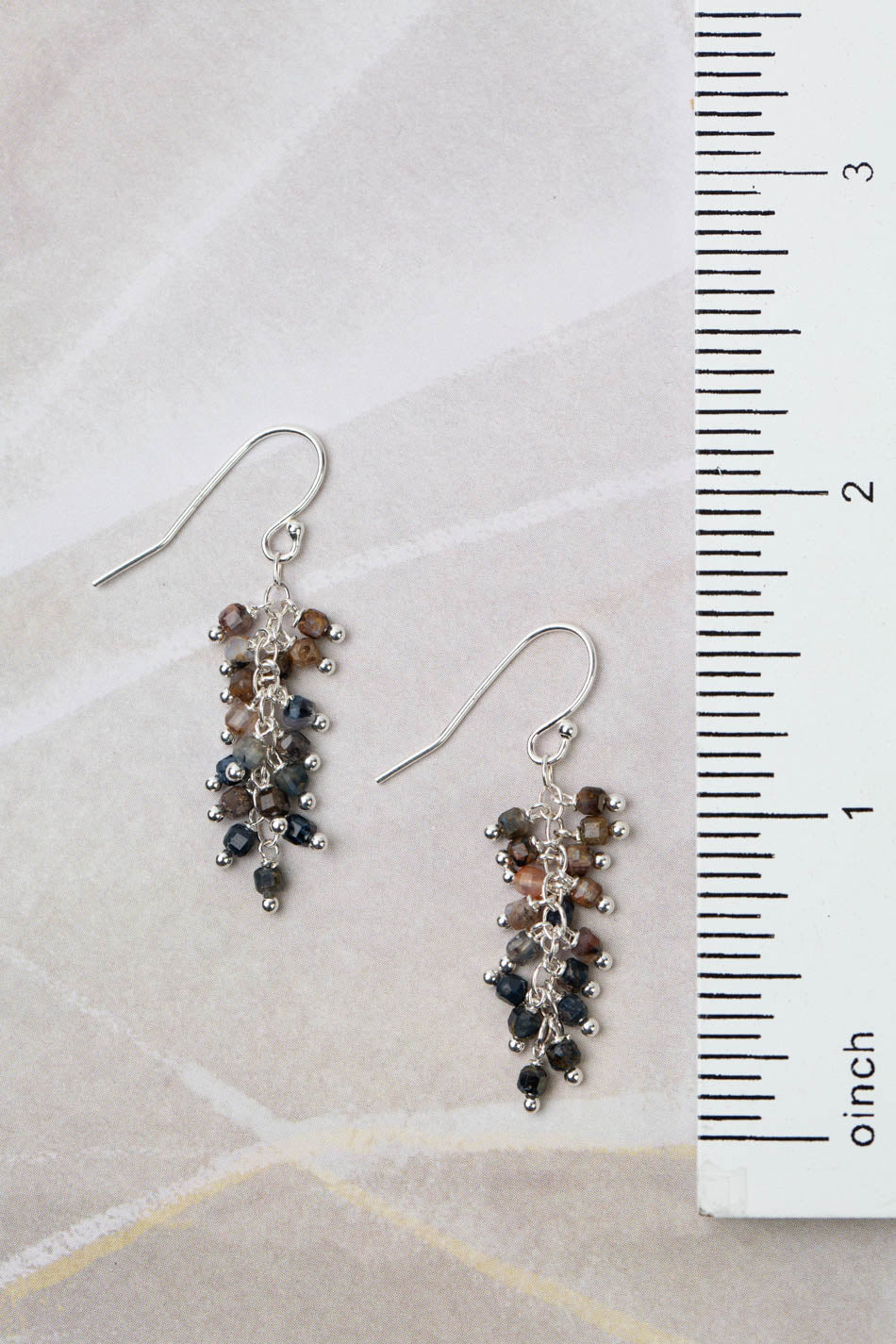 Limited Edition Faceted Pietersite Cluster Earrings