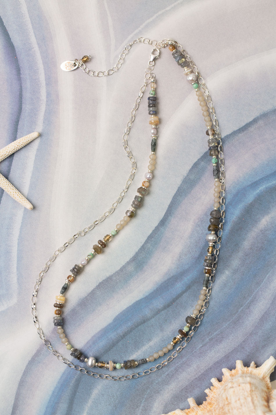 Mystic 18-20" Abalone And Freshwater Pearl Multistrand Necklace