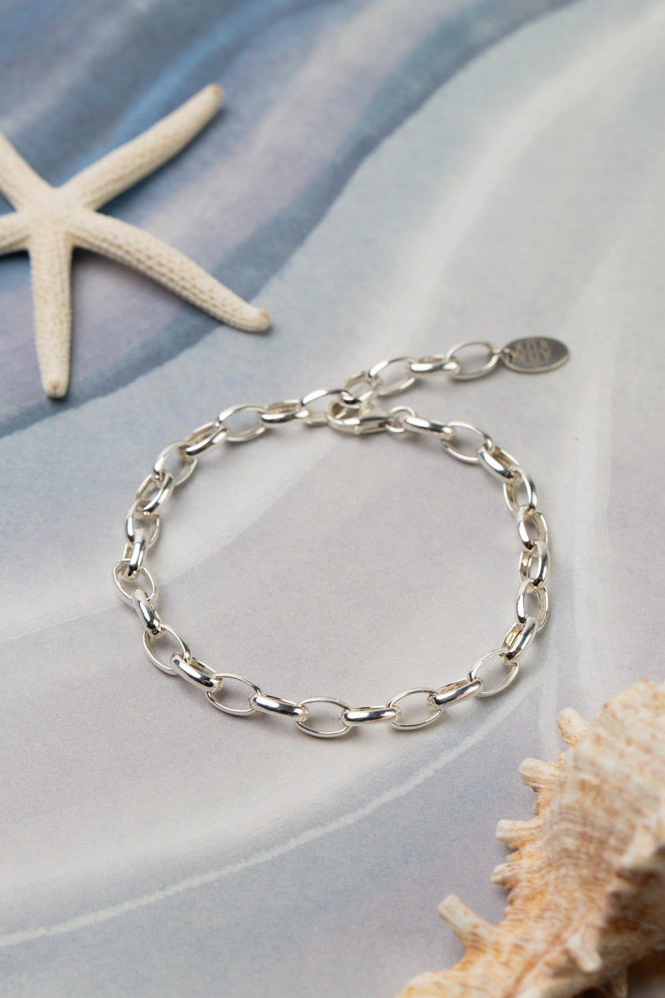 Mystic 8" Sterling Silver Chain Simple Bracelet