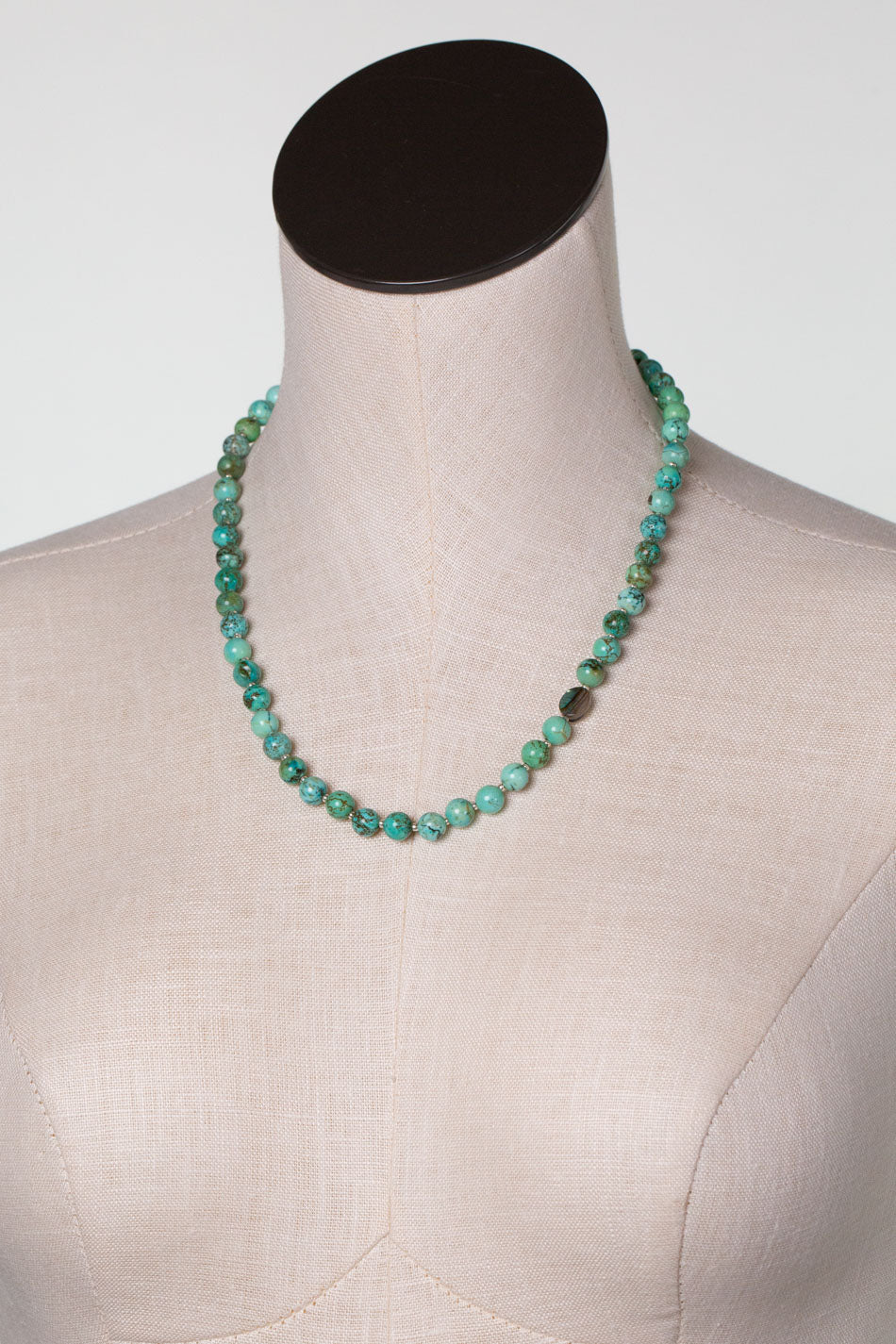 Mystic 19-21" Turquoise, Abalone Simple Necklace
