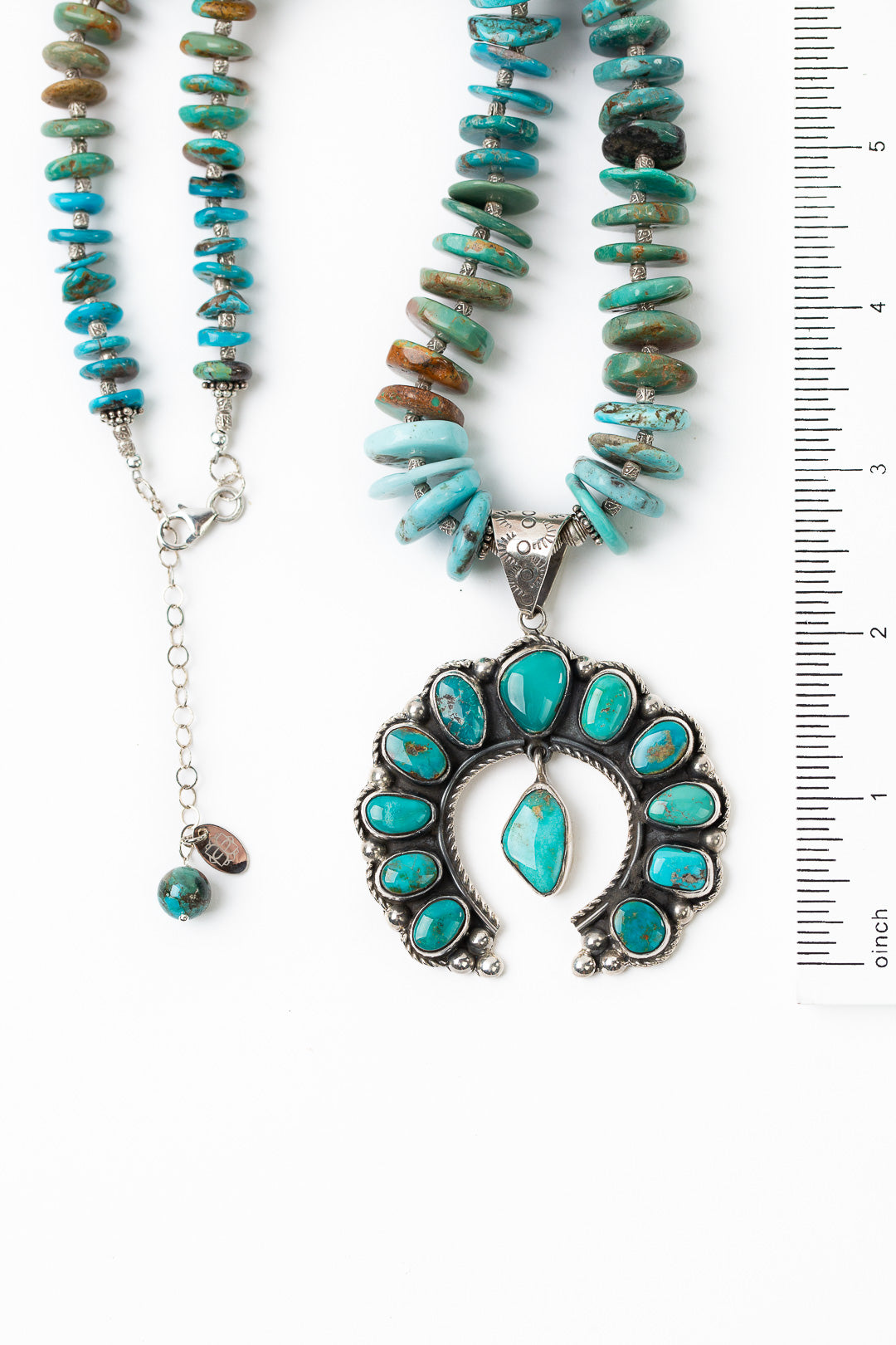 Federico 22.5-24.5" Turquoise Pendant Statement Necklace