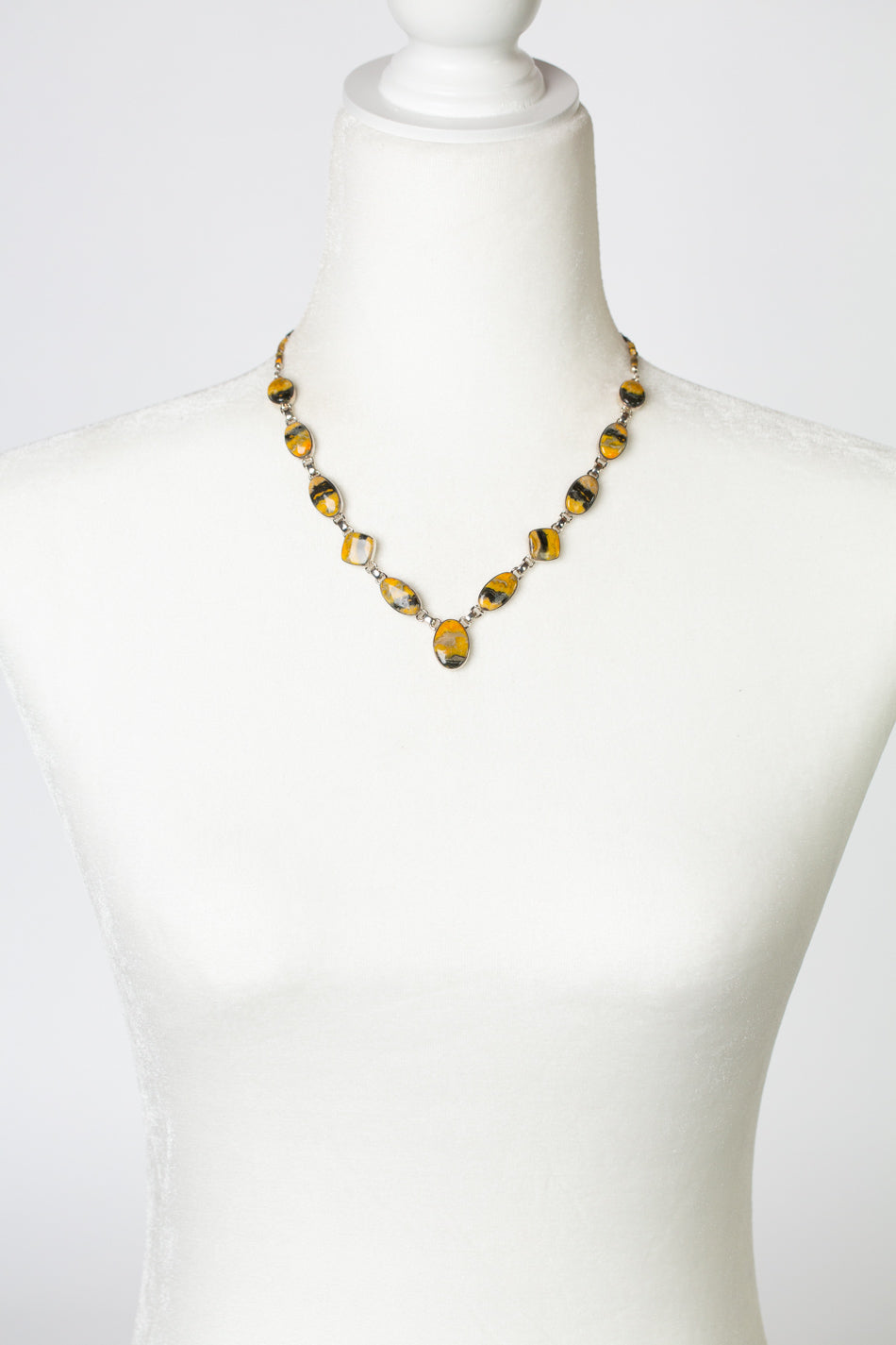 One Of A Kind 17.5-19.5" Bumblebee Jasper Statement Necklace