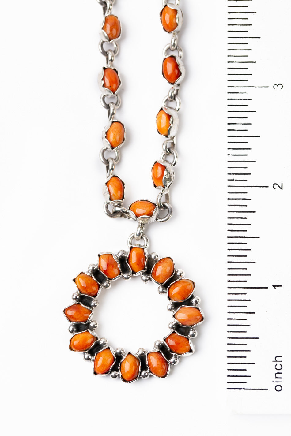 Betty Tom 20" Orange Spiny Oyster Statement Necklace