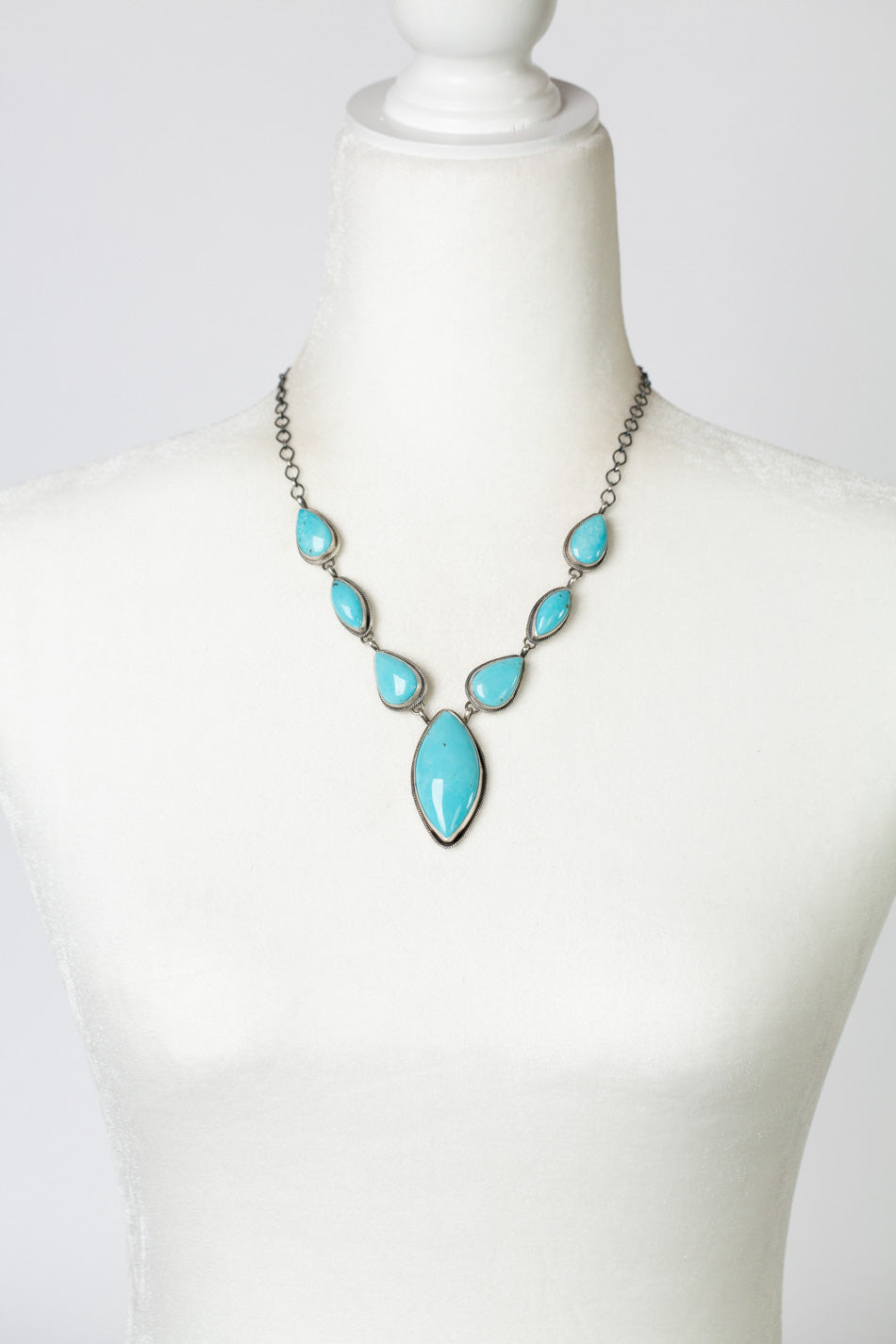 Native American 19.75" Sonoran Turquoise Statement Set