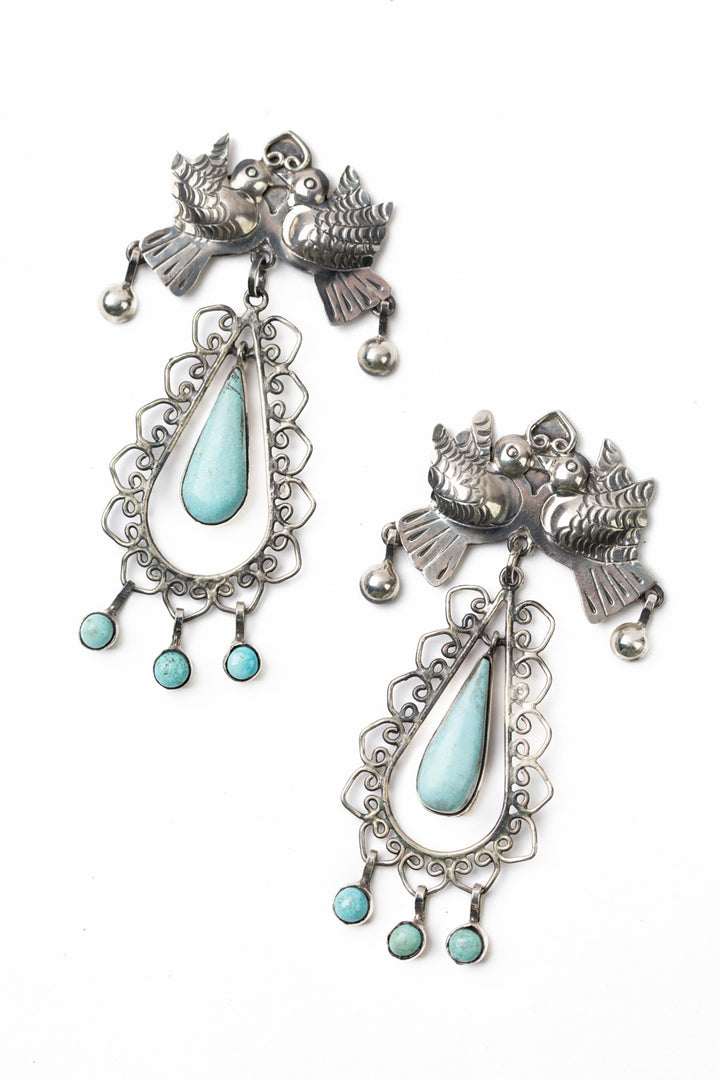 Federico Sleeping Beauty Turquoise Statement Earrings