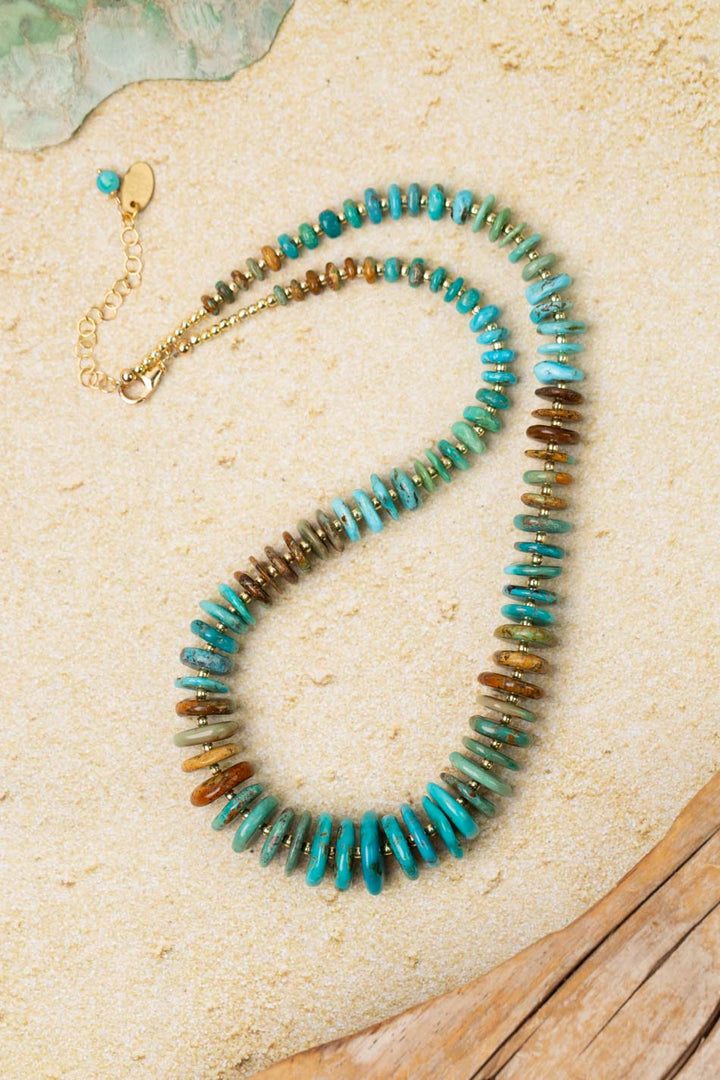 One Of A Kind 18-20" Natural Turquoise Statement Necklace