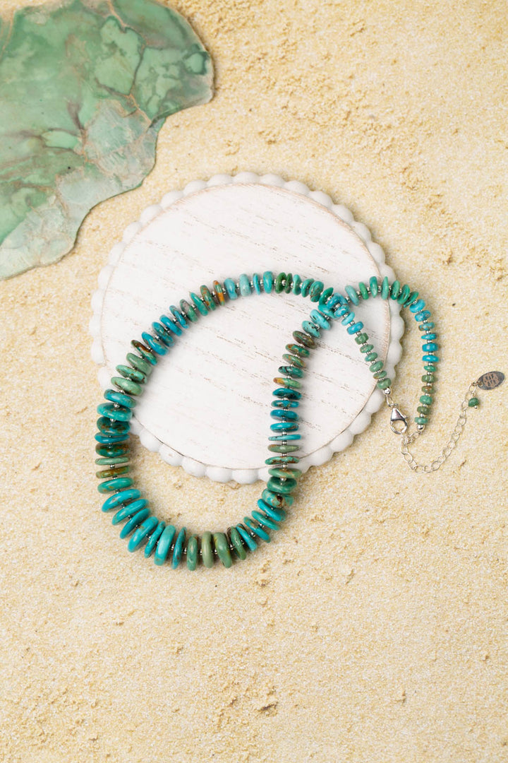 One Of A Kind 16-18" Natural Turquoise Statement Necklace