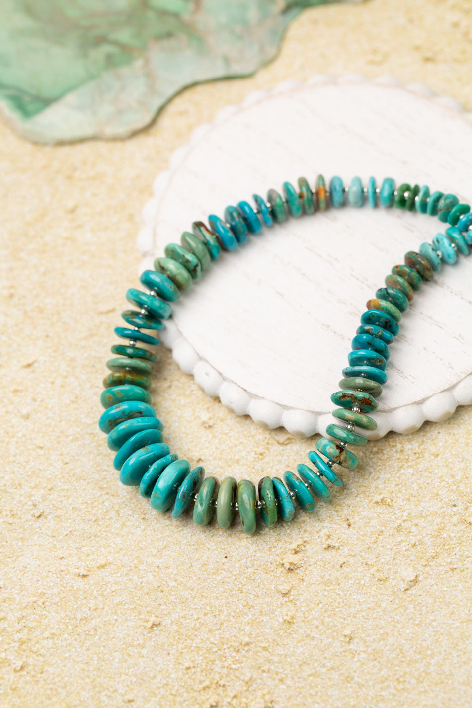 One Of A Kind 16-18" Natural Turquoise Statement Necklace