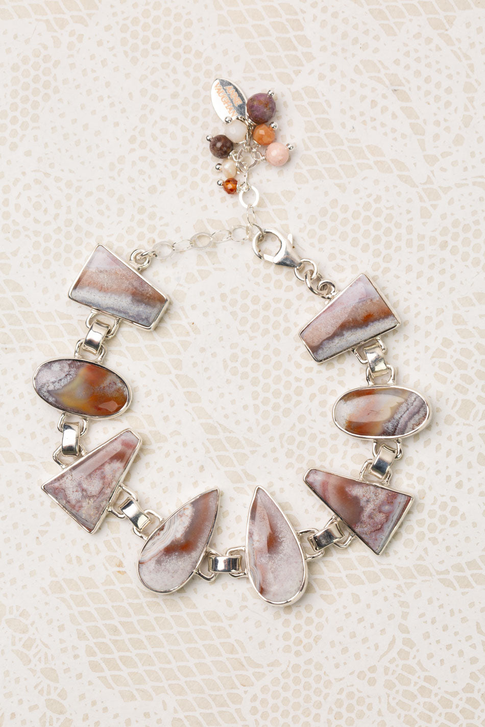 One Of A Kind 6.25-8" Crazy Lace Agate Statement Bracelet