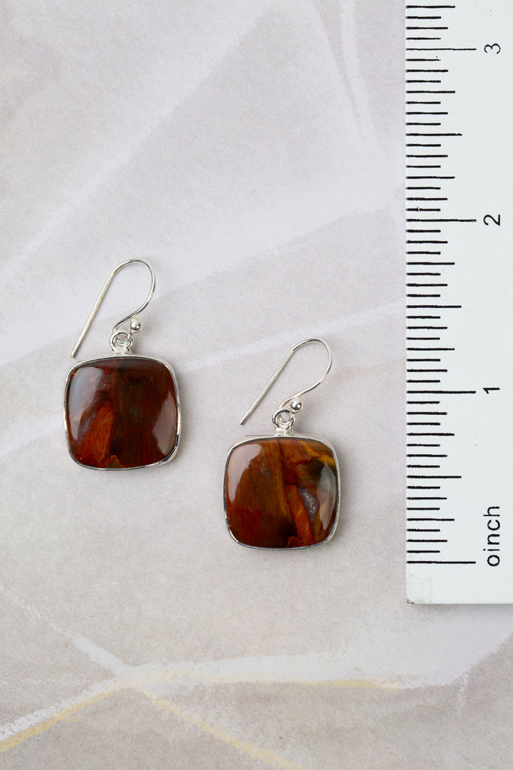 One Of A Kind Rare Pietersite Statement Earrings