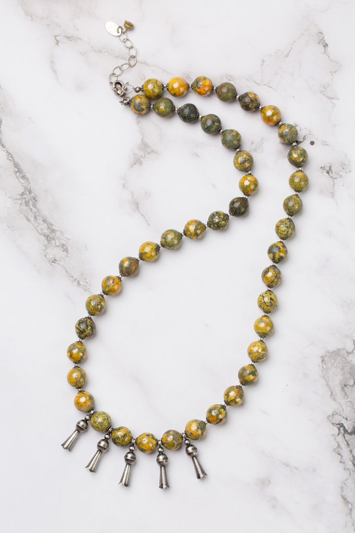 One Of A Kind 22.75-24.75" Bumblebee Jasper Statement Necklace