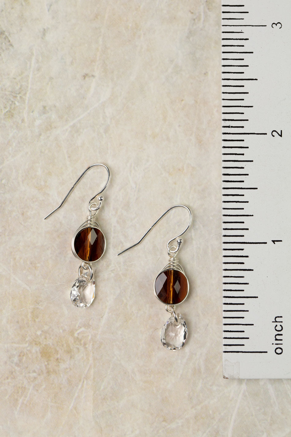 One Of A Kind Round Swarovski Diamond Herringbone Earrings