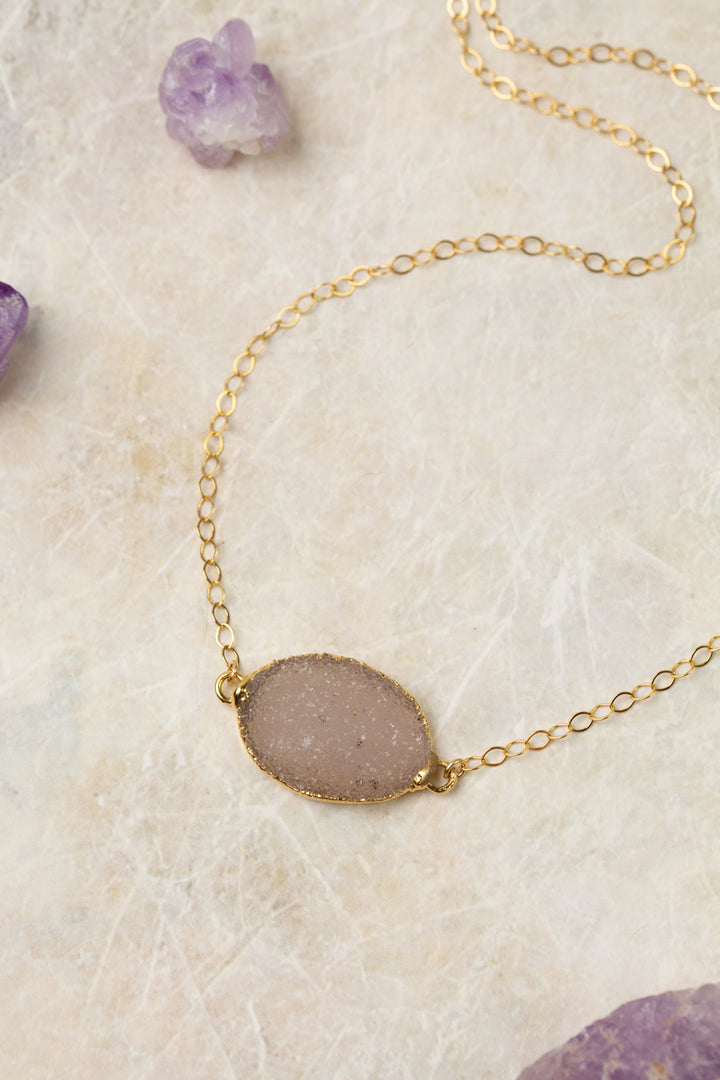 One Of A Kind 16-18" Druzy Simple Necklace