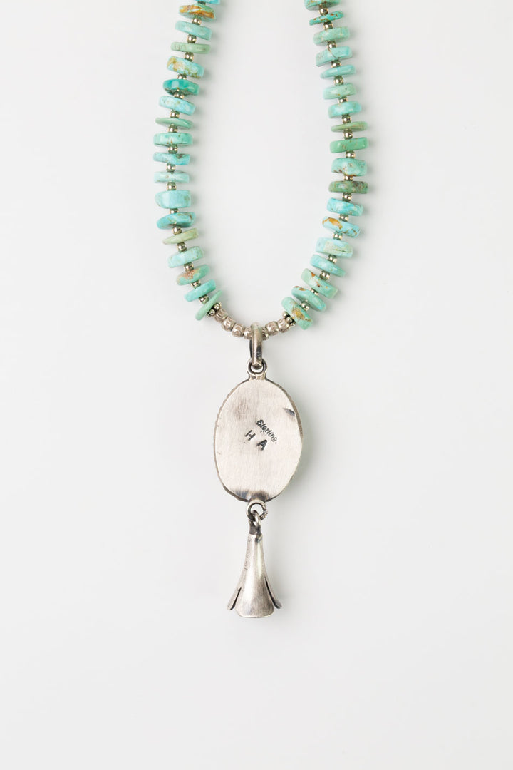 H.A. 22.25-24.25" Royston Turquoise Statement Necklace