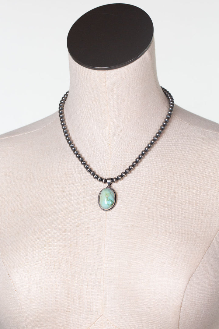 Scott Skeets 18" Thunder Mountain Turquoise Statement Necklace