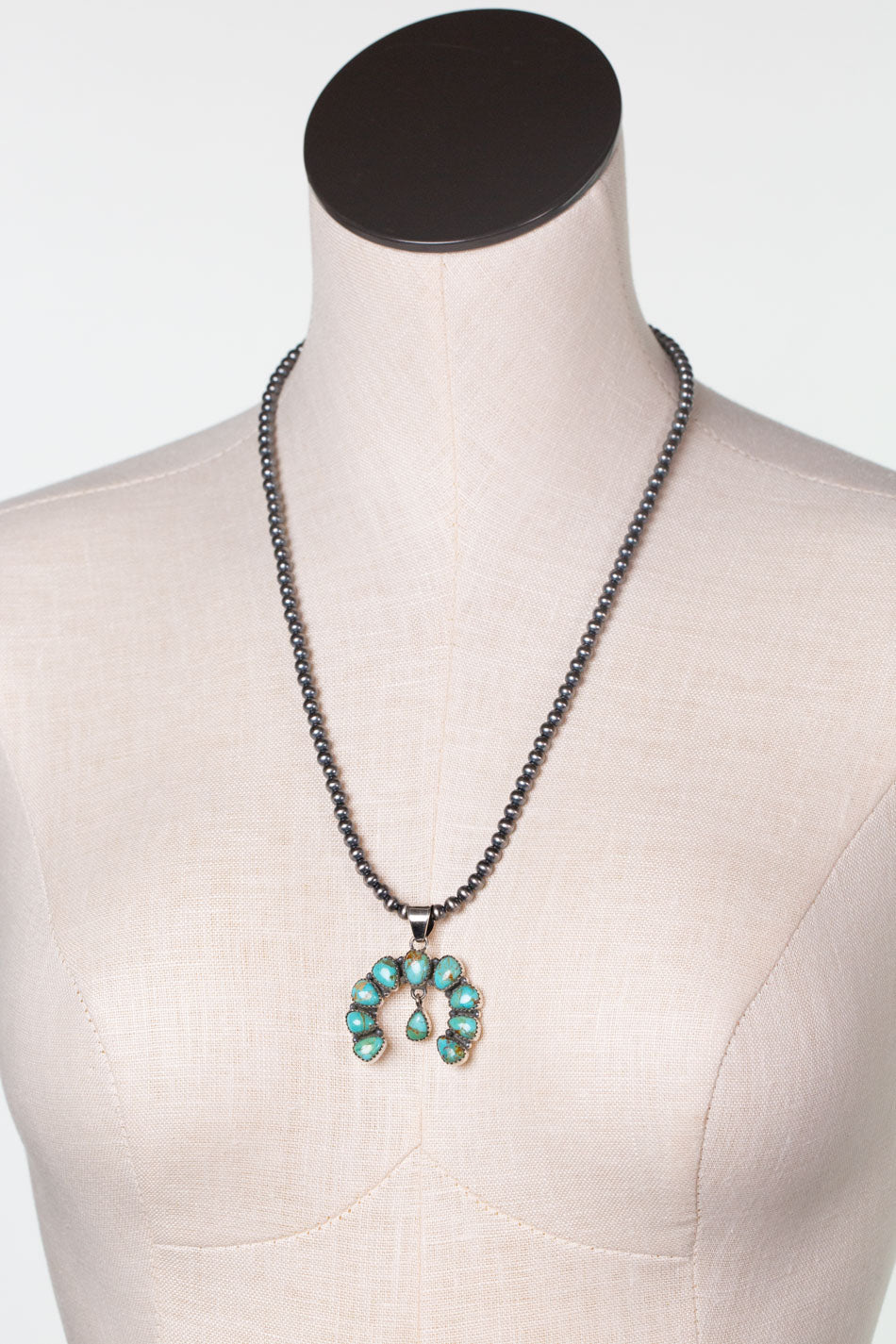 Hada 22" Kingman Turquoise Statement Necklace