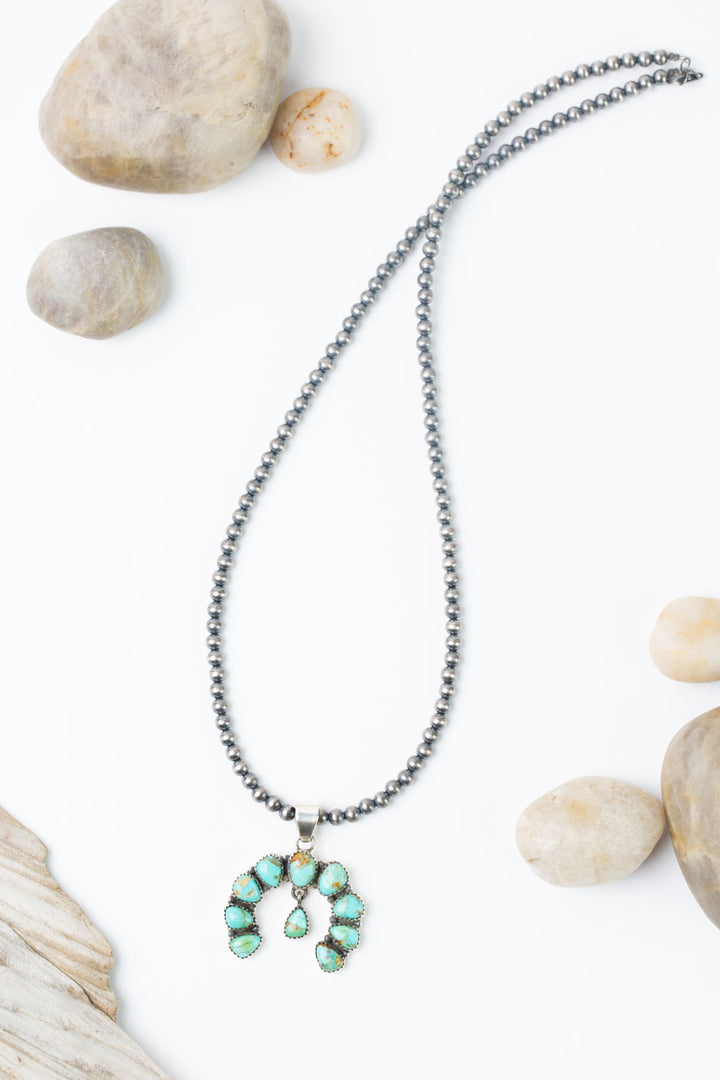 Hada 22" Kingman Turquoise Statement Necklace