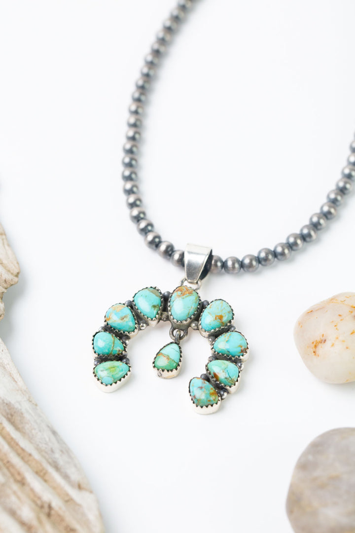 Hada 22" Kingman Turquoise Statement Necklace