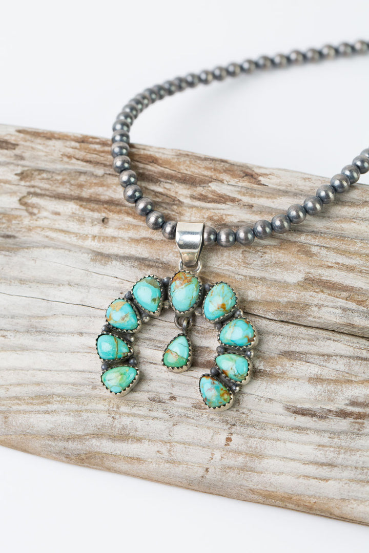 Hada 22" Kingman Turquoise Statement Necklace