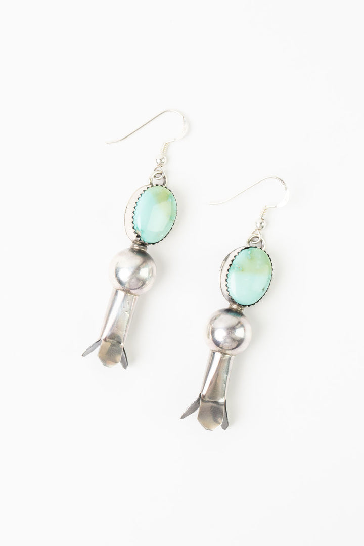 Tia Long Turquoise Statement Earrings