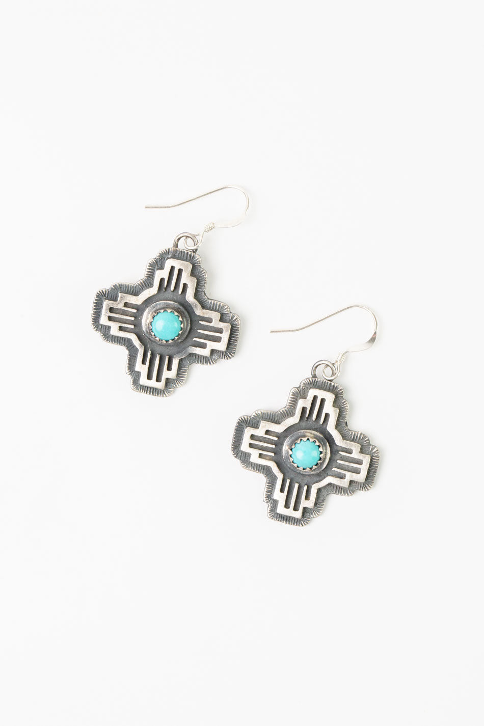 Native American Kingman Turquoise Statement Earrings