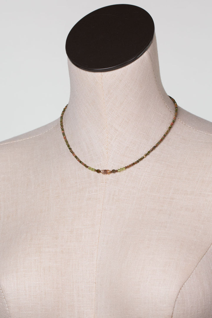 Dominion 15.5-17.5" Unikite And Moonstone Simple Necklace